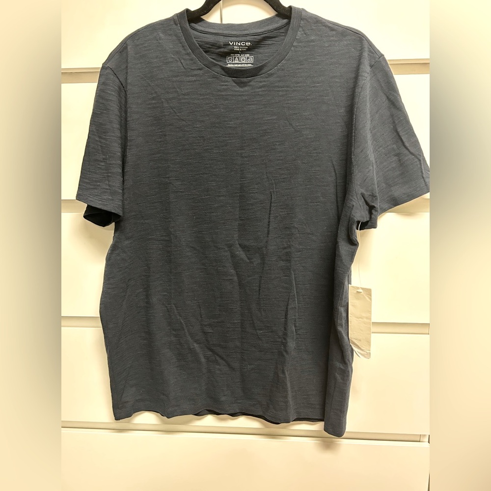 Vince men’s coastal slub s/s crew shirt size Large (Bin A4)
